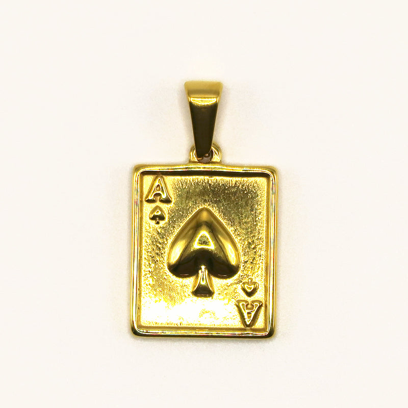 Gold Ace of Spades charm
