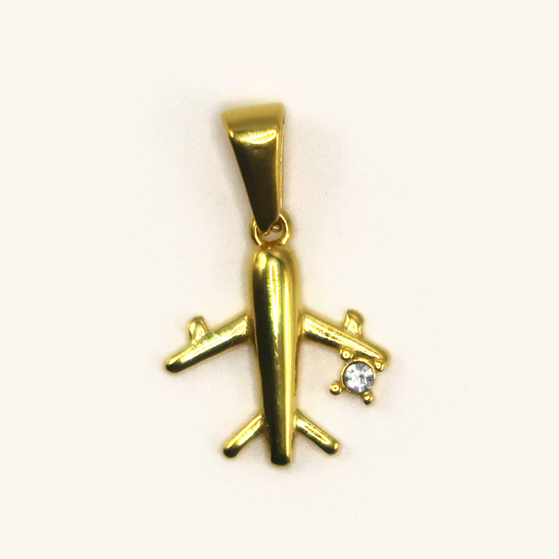Gold Aeroplane charm