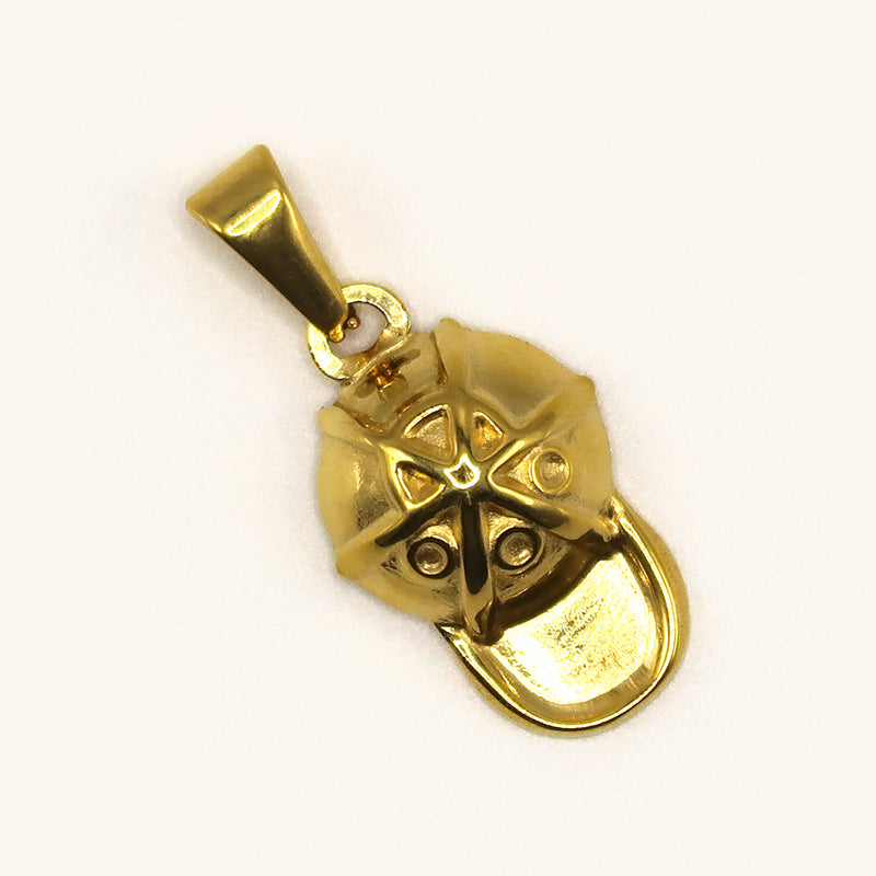 Gold Baseball Cap charm