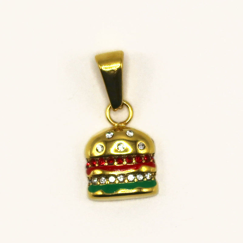 Gold Burger charm