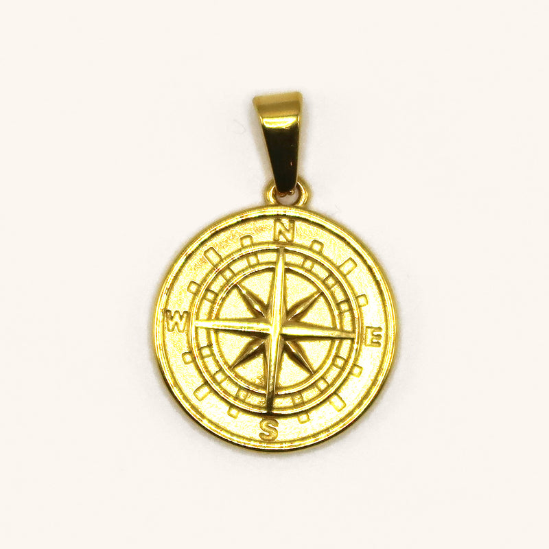 Compass charm in gold