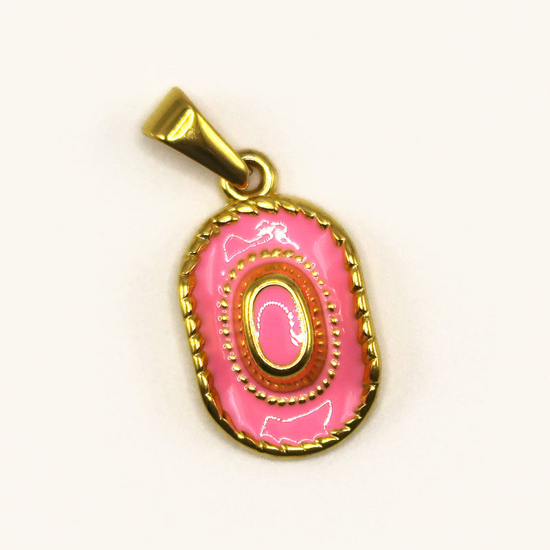 Gold Cowboy Hat Pink charm