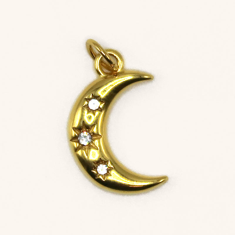 Crescent Moon charm in gold