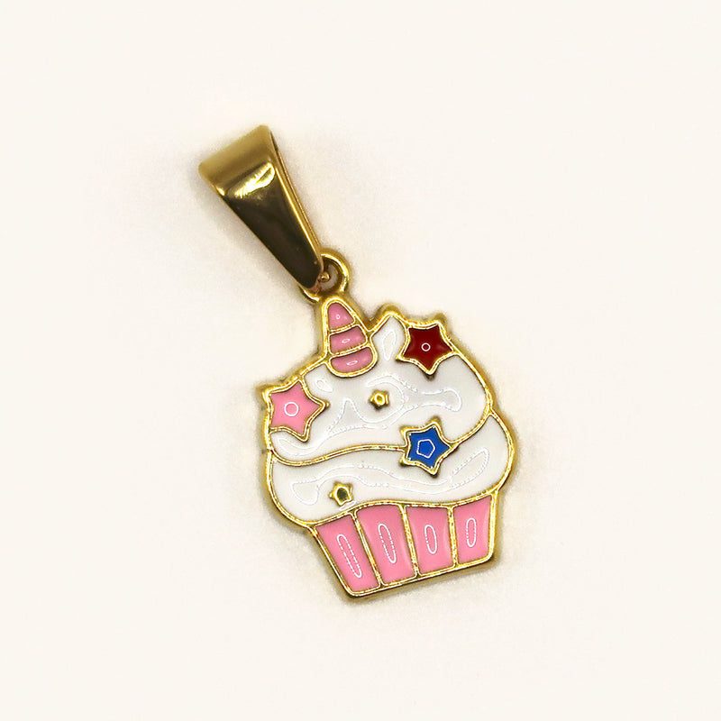 Gold Cupcake charm