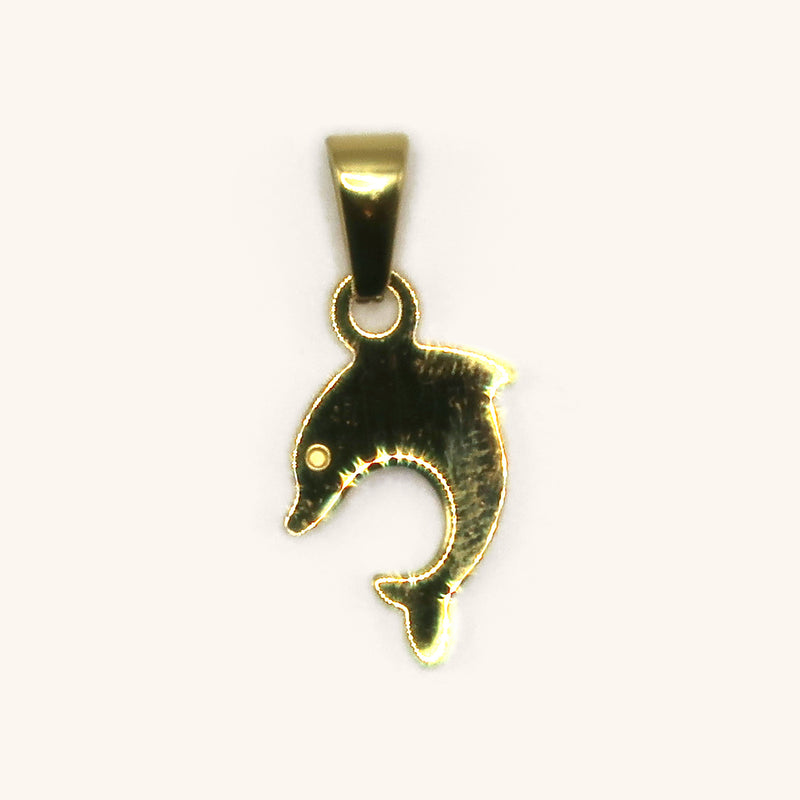 Dolphin charm in gold