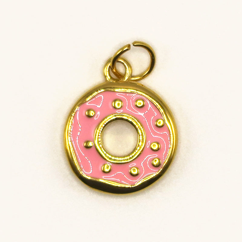 Gold Doughnut charm
