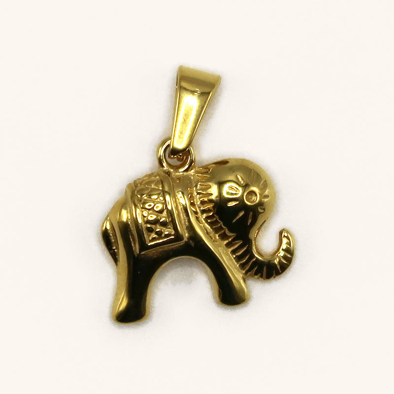 Elephant charm in gold