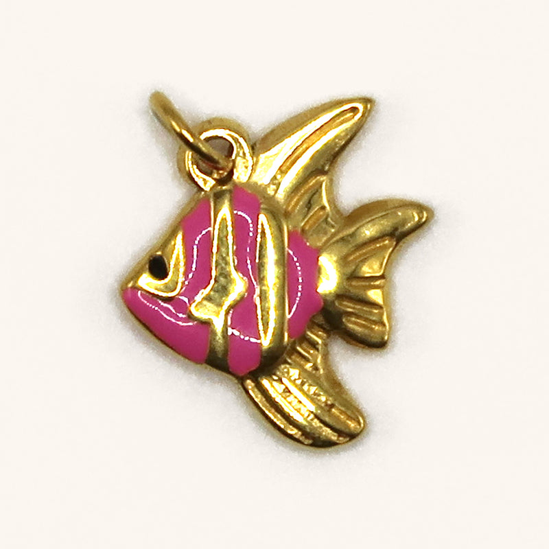 Fish charm in gold