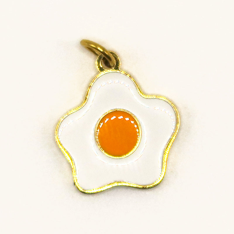 Gold Fried Egg charm