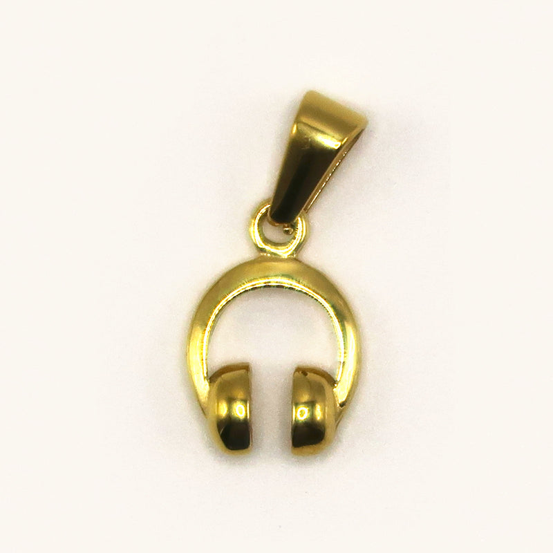 Gold Headphones charm