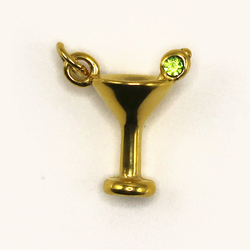 Gold Martini charm