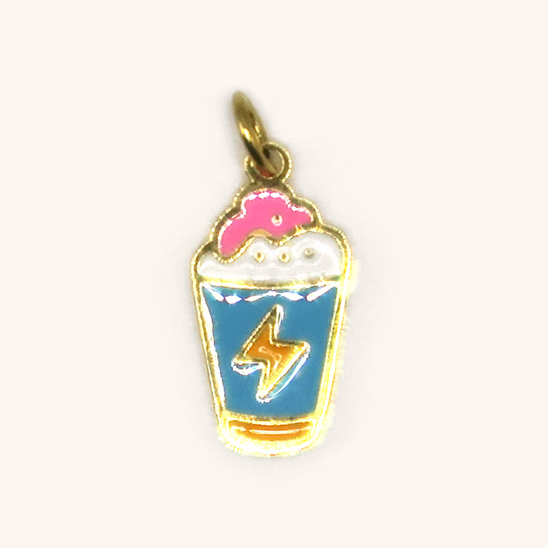 Milkshake charm in gold