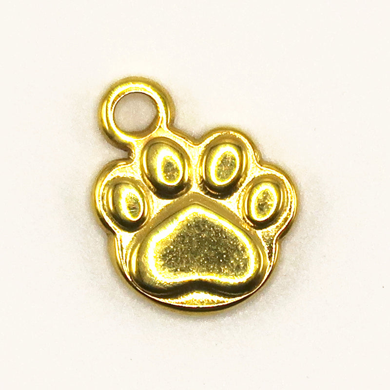 Gold Paw Print charm