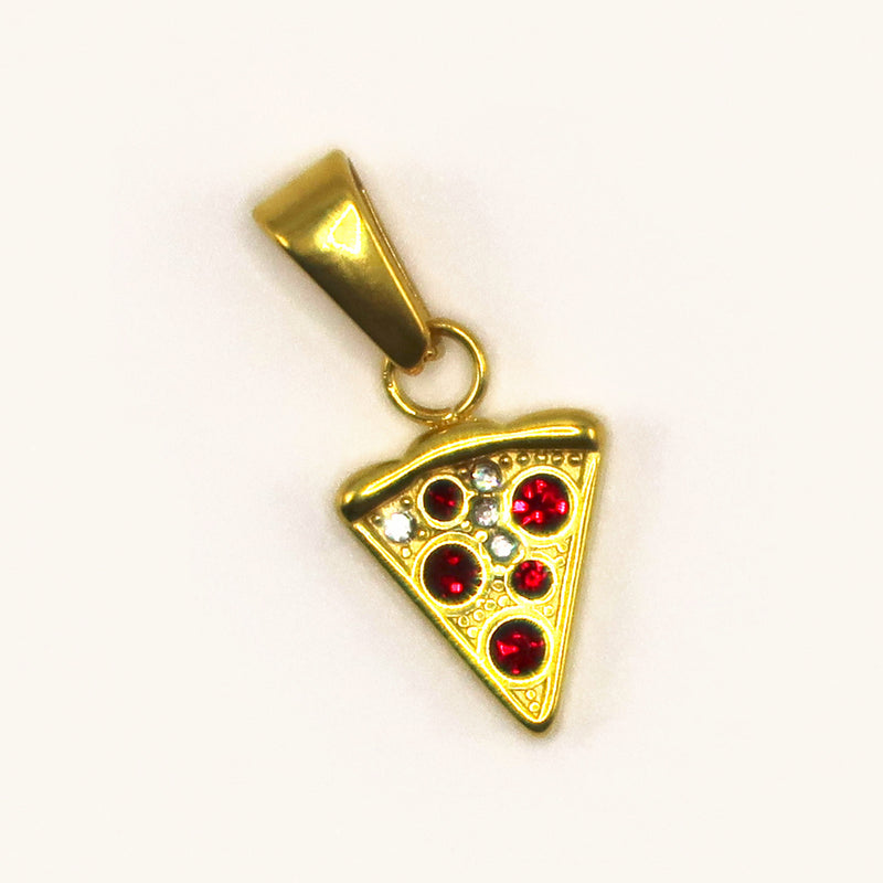 Gold Pizza charm