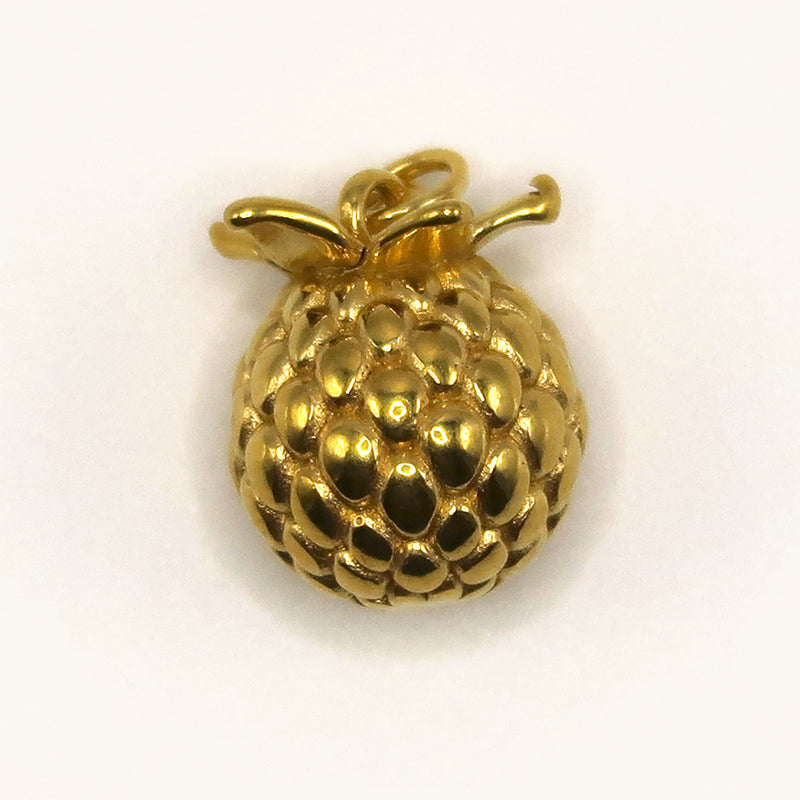 Gold Raspberry charm