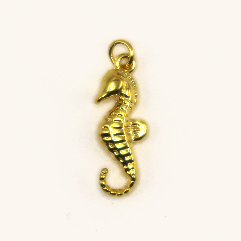 Gold Seahorse charm