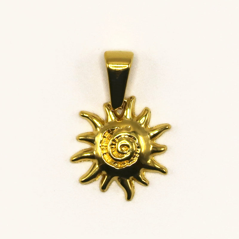 Gold Sun Spiral charm